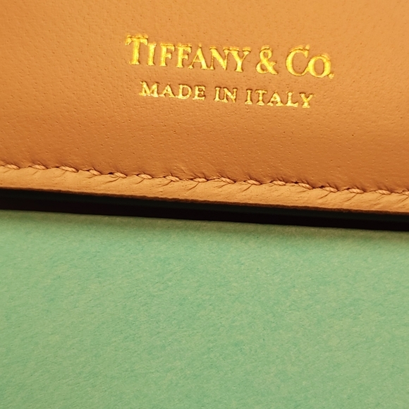 Tiffany & Co. Black Leather Wallet with Gold Accent - Picture 4 of 5